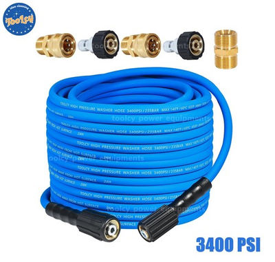 #ad TOOLCY 3400 PSI Super Flexible Pressure Washer Hose with 3 8quot; Quick Adapters $44.39