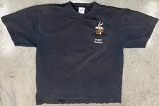 VTG 1999 Warner Bros Looney Tunes Shirt w/Pocket Super Genius Wile E Coyote Sz M