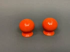 VINTAGE  RED  FIESTA SALT & PEPPER SHAKERS  -FIESTAWARE INCLUDES ORIGINAL CORK