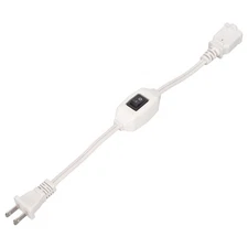 Power Extension Cord With On Off Switch AC 2 Prong Male Female Power Cable For