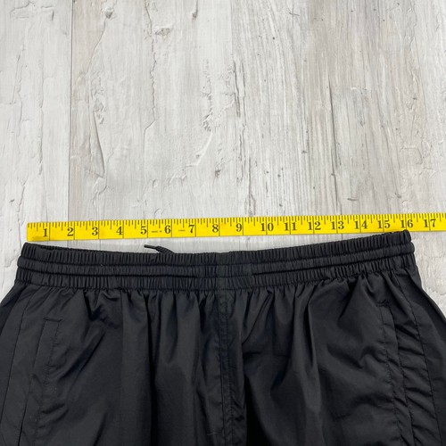 Starter Black Stretch Pull On Swishy Multi Pocket Zip Bottom Wind Track Pants - Picture 7 of 9