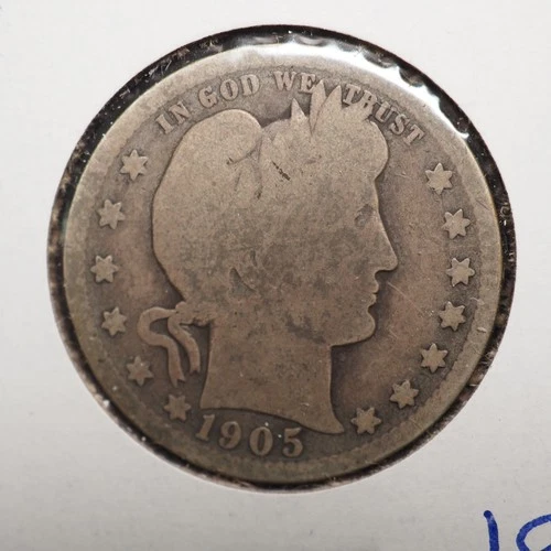 1905   *O*  BARBER SILVER QUARTER  ***NICE*** FREE SHIPPING   C2131