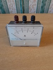 Vintage Philip Harris Analog DC Ammeter 1A / 5A Laboratory Panel Meter CB779