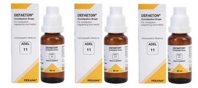 ADEL 11 Constipation Drops Pack of 3 Natural Homeopathic Remedy for Bowel Care