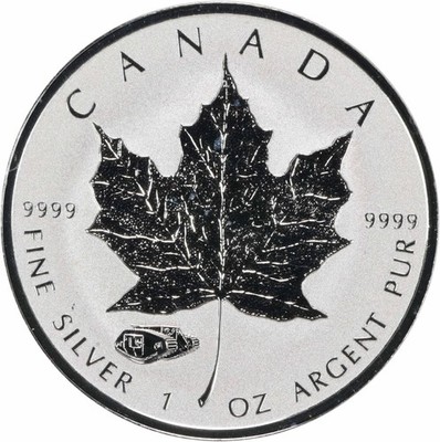 2016 シルバー カナダ $5 メープル リーフ 陰陽プライベート 2016 Canada $5 Maple Leaf Tank Privy Reverse PRF Uncertified #707