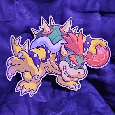 Bowser Vinyl Decal Sticker Cartoon Video Game Removable for Wall Window Door