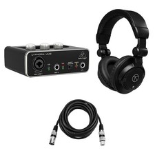 Behringer U-PHORIA UM2 2x2 USB Audio Interface, Bundle with Closed-Back Studio M