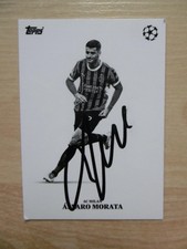 Alvaro Morata autograph signed trading card Topps AC Milan