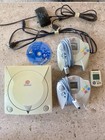 Sega Dreamcast Console, Wires, RFU Adapter, Two Controllers, VMU, NFL 2K