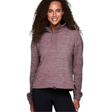 Avalanche Outdoor Supply Willow Ultra Soft 1/4 Zip Pullover Top in Purple Large