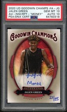 2020 Goodwin Champions Jalen Green Inscriptions MONEY /25 PSA10/10  pop 3