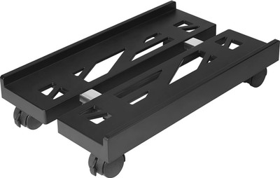 Adjustable PC Tower Stand Mobile CPU Holder with 4 Wheels Under-Desk Ventilated