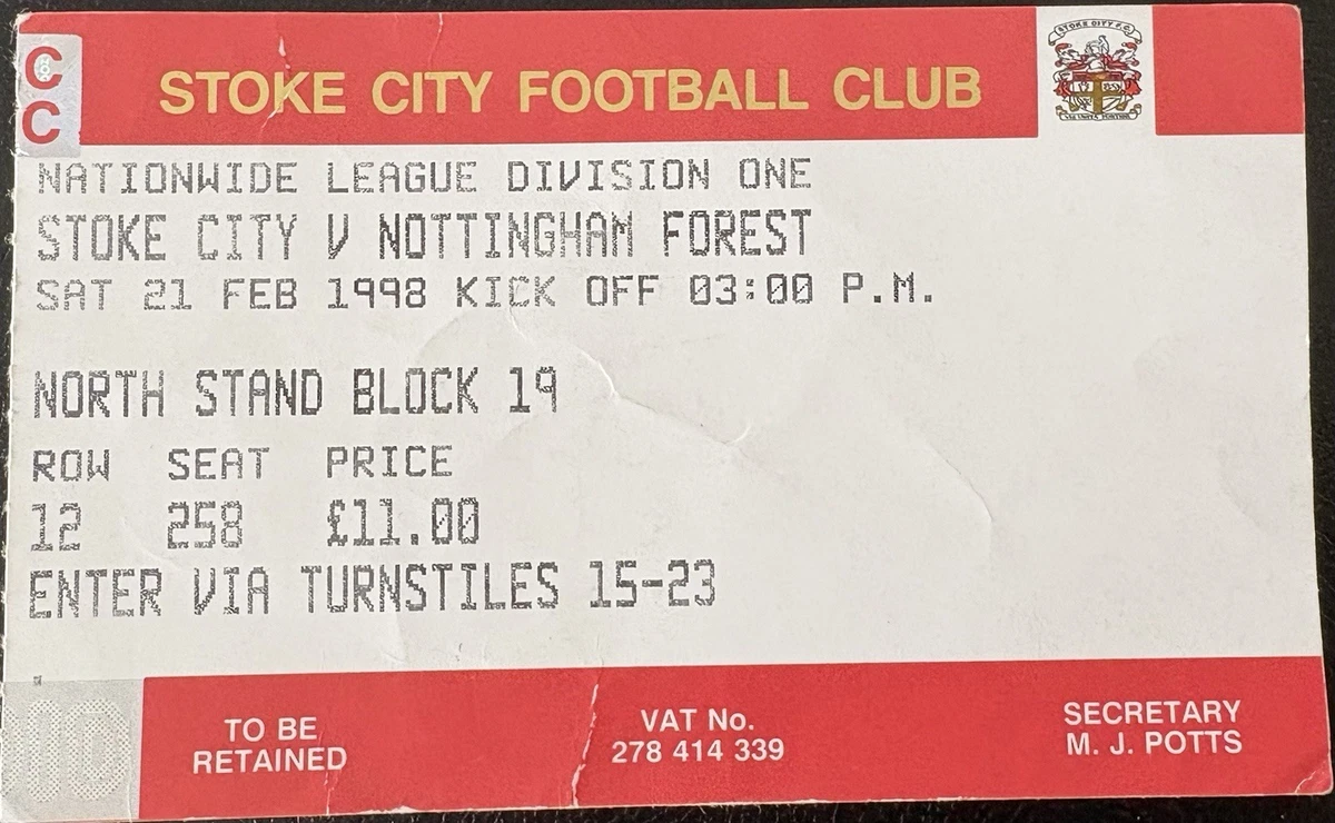 Ticket - Stoke City v FC Thun 25.08.11 UEFA Europa League Ticket - Stoke City v FC Thun 25.08.11 UEFA Europa League