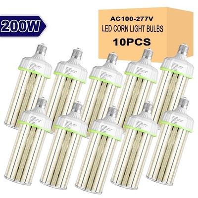 10X 200W LED Corn Light Warehouse Commercial Industrial High Bay Warehouse Blubs