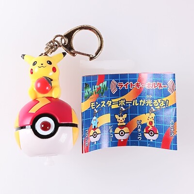 Pikachu Pokemon Light Figure Keychain 