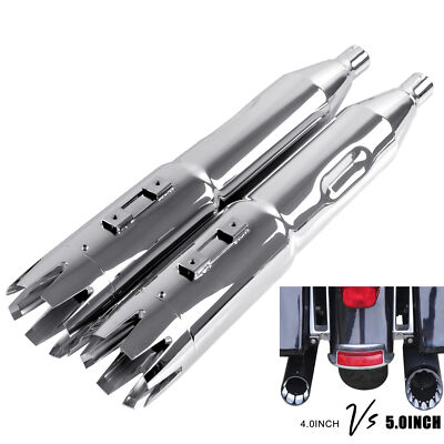 5.0'' Stepped Pipes for Harley Davidson Exhaust Slip Ons Touring 95-16 Amazing
