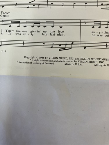 PAULA ABDUL Kaltherzige Noten (1988) Belwin Inc sehr gut gebraucht - Bild 4 von 6