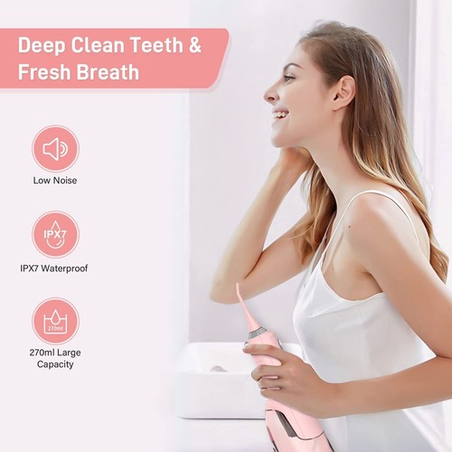Water Dental Flosser Teeth Pick Portable Cordless Oral Irrigator Rechargeable - Picture 39 of 41