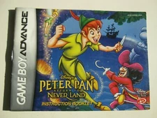 Nintendo Game Boy Advance Peter Pan Never Land Instruction Manual Booklet Only