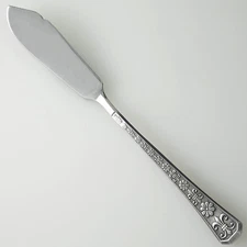 Interpur FLORENZ Stainless 8 Petal Black Textured Silverware CHOICE Flatware