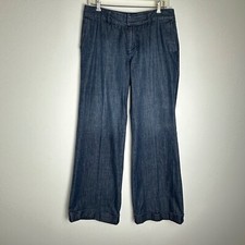 Liz Claiborne Women's Vintage Mid Rise Wide Leg Cuffed Trouser Jeans Size 8