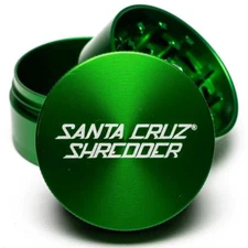 Medium 2.2" Green Santa Cruz Shredder Aluminum Grinder 3 Piece Texture Grip