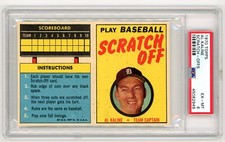 1970 Topps Scratch Off AL KALINE PSA 6 EX/MT Condition *GRADED SET BREAK*