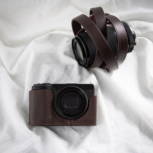 Suitable For Ricoh GR3/GR3X Genuine Leather Camera Half Case Bag Covers Handmade - Picture 24 of 40