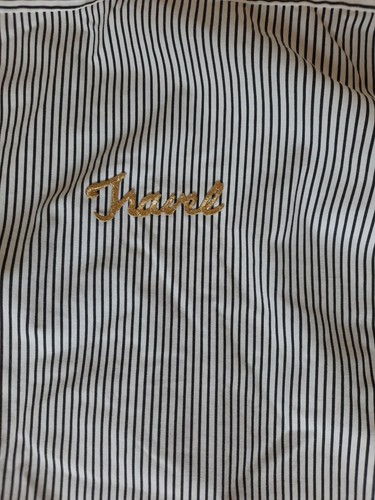 VTG Mili Designs Button Shirt Top Size S Long Sleeves Embellished Travel White - Picture 17 of 17