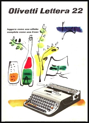 pubblicità olivetti lettera 22