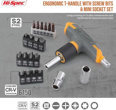 Kit Attrezzi Hi-Spec 24 Pezzi - Cassetta Gialla Per Casa E Ufficio | Utensili Base | Ideale Per Principianti - Foto 6