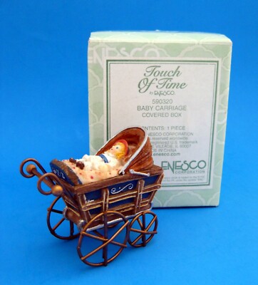 Touch of Time Baby Carriage  1999 Covered Box By Enesco***New in Box