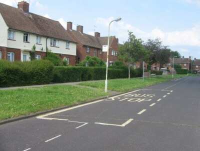 Foto 6x4 Lyford Straße Bushaltestelle Basingstoke c2008