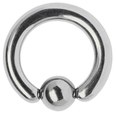 Titan Piercing Ring BCR 1,6mm Mit Zirkonia Kugel - Klemmring Für Ohr Und Septum