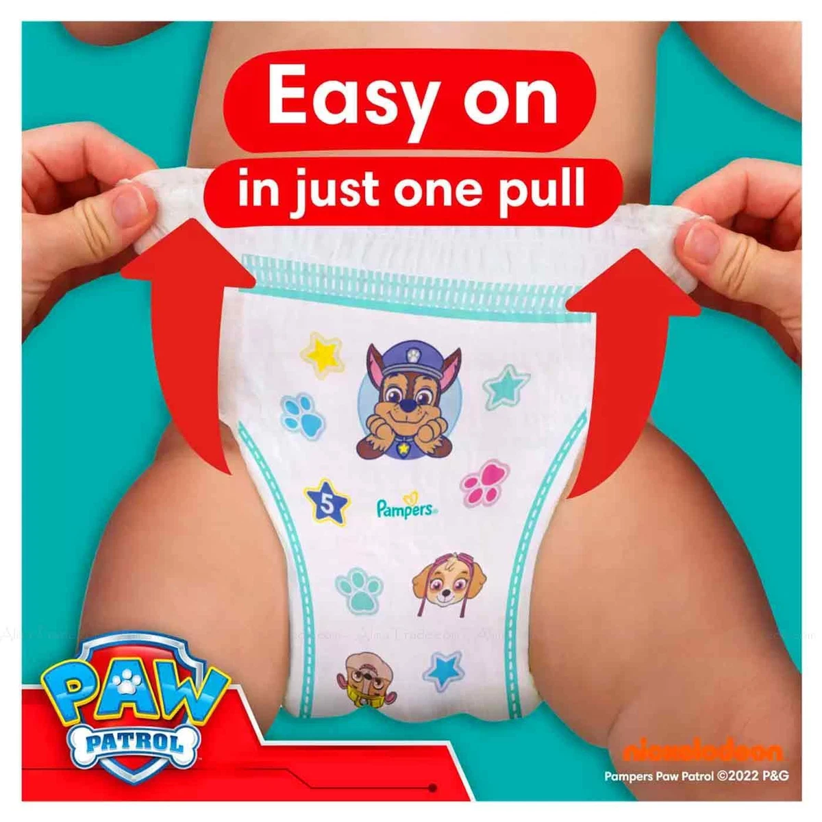 Pampers Paw Patrol Baby Dry Size 5 Diaper Pants 12-17kg Monthly Pack 160  Nappies