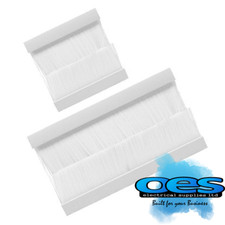 Euro Module White Brush Modules Clip-In Insert For In-Wall Cable Outlet 
