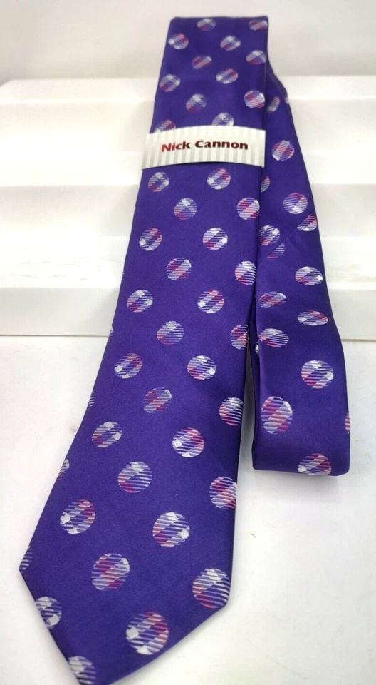 Nick Cannon Extra Largo Nuevo con Etiquetas Corbata Ejecutiva Corporativa 62 x 3 Diseñador Foto 3 de 4