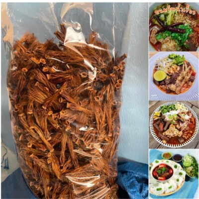Dried Red Cotton Flowers Northern Thai Food Tree Bombx Dok Ngiaw 250G
