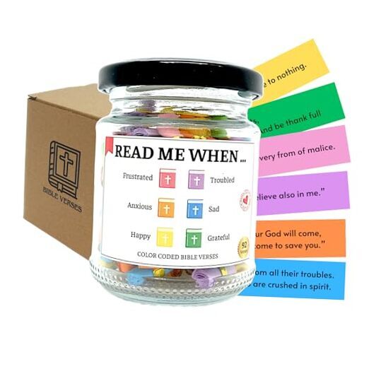 Bible Verse Jar, Read Me When Bible Verses Bible Jar of Emotions and Feelings
