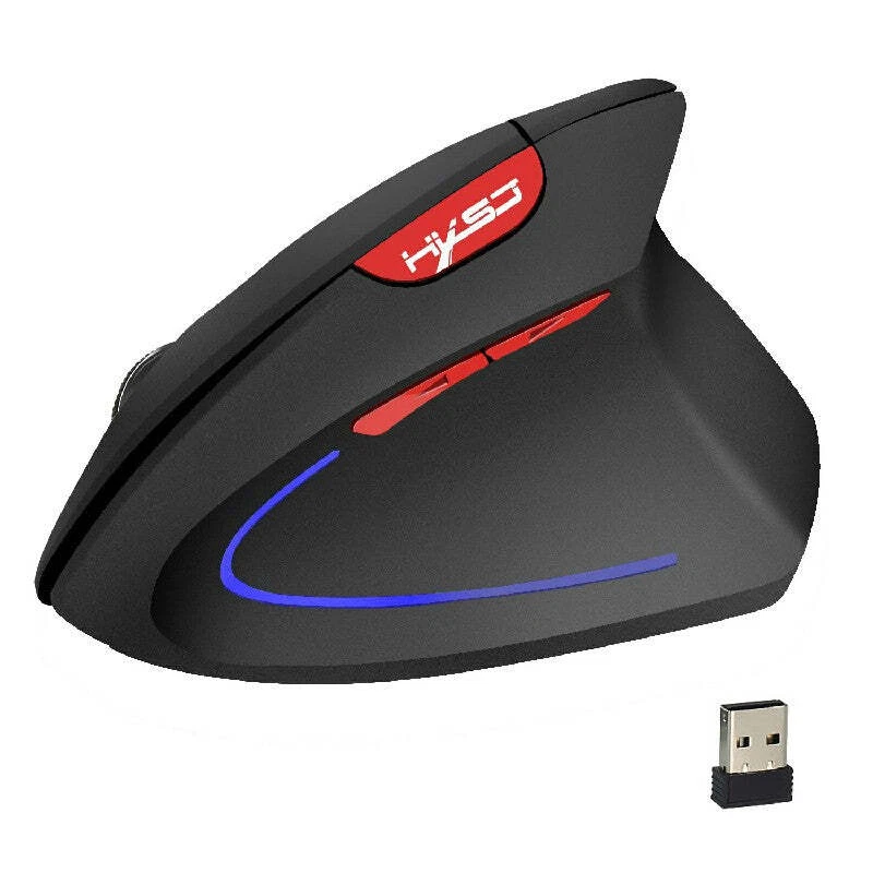 Ergonomic Vertical Mouse 2400 DPI Optical Wireless 2.4GHz 4-Key Adjustable - Image 2 of 4