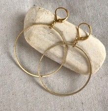 NEW SUNDANCE CHARM CIRCLES GOLD PLATED EARRINGS HANDCRAFTED ARTISAN HANDMADE