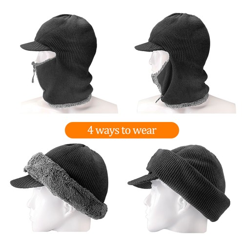 1 Hole Full Face Mask Ski Winter Cap Balaclava Outdoor Beanie Tactical Warm Hat - Picture 48 of 66