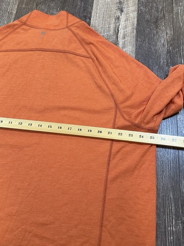 Men's PARADISE COLLECTION Orange Long Sleeve 1/4 Zip Pullover Shirt Size XL - Picture 10 of 12