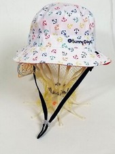 Sunny Dayz Baby/ Toddler Floppy Anchor Colorful Reverse Sun Hat w Chin Strap