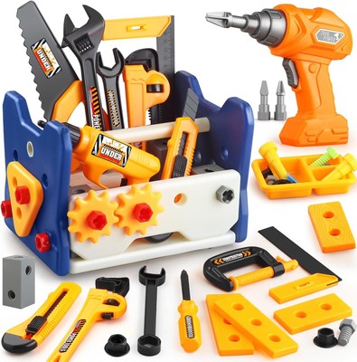 Kids Tool Set with Electric Drill Toy & kit, STEM Montessori Toys for 3... 
