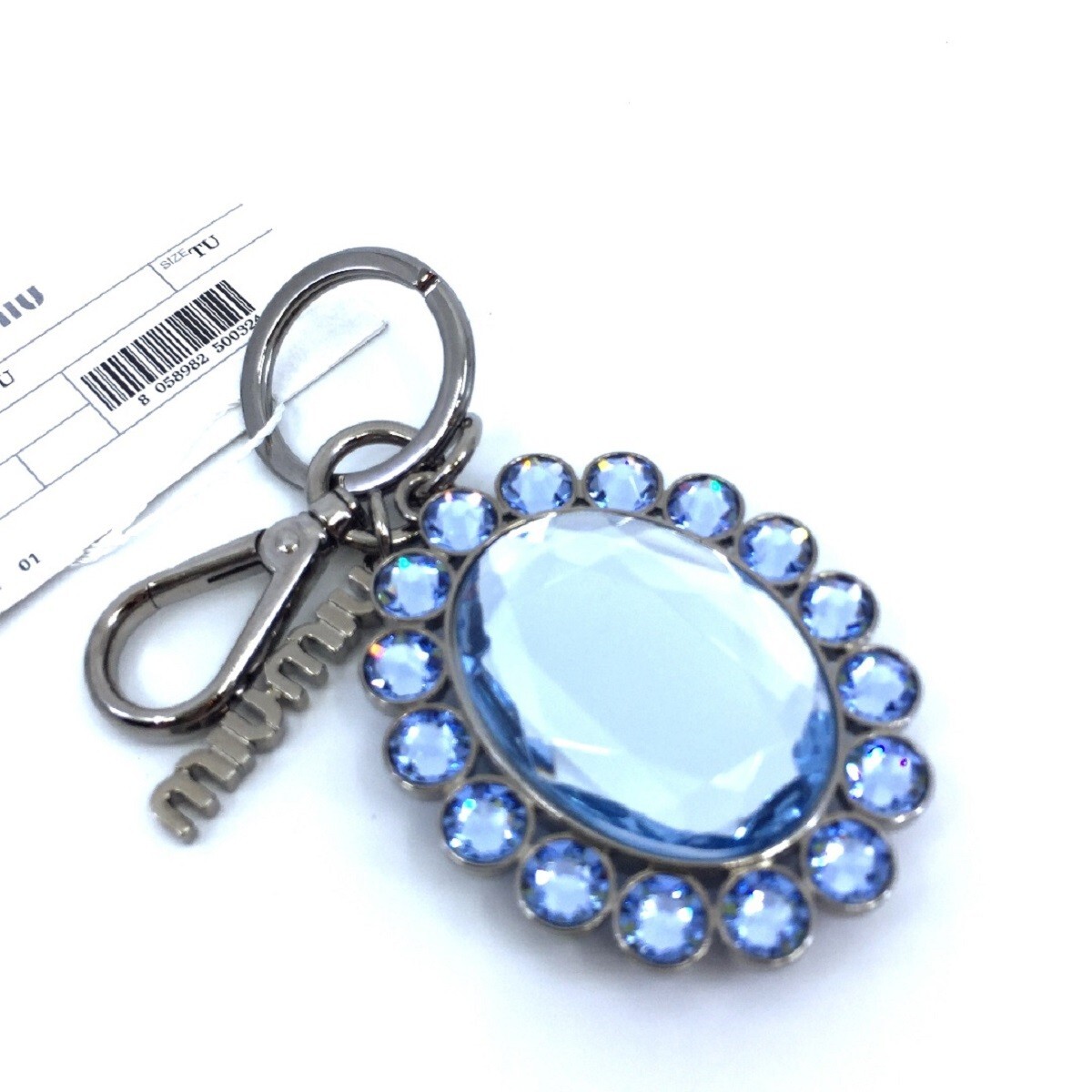 Miu Miu Trick Key Chain Key Ring Bag Charm Crystal Miu Miu Trick Key Chain Key Ring Bag Charm Crystal