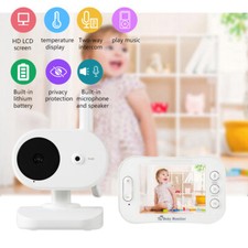 3.5" Digital Wireless Video Baby Monitor 2-Way Talk Audio Nanny Camera Lullabies