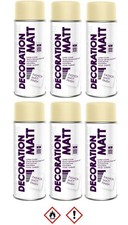 6er Sparpack 400ml RAL 1015 MATT Lackspray Sprühlack Lack Farbe Elfenbein