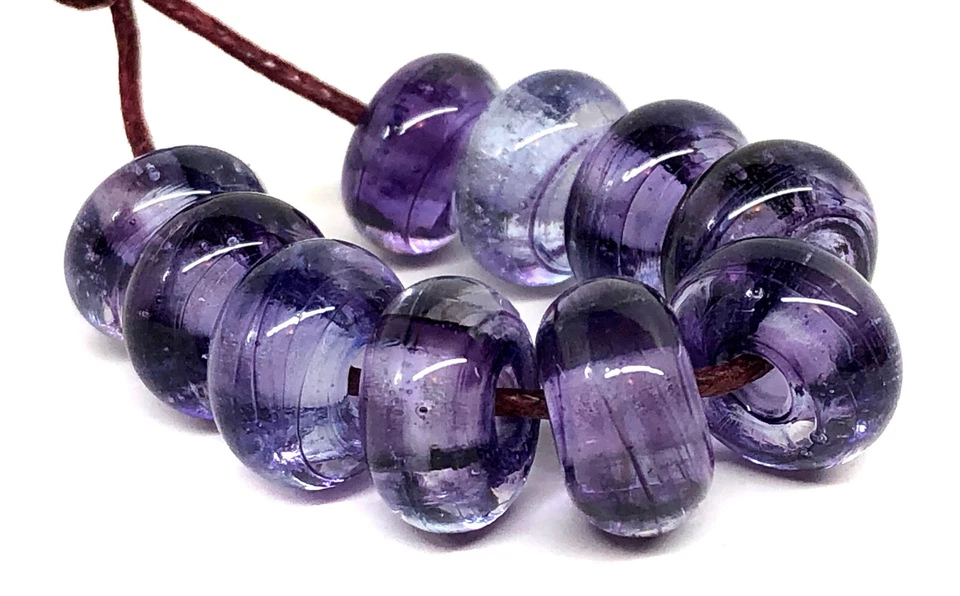 Cuentas de vidrio de murano hechas a mano únicas marca Tamara Yarilo 10 piezas Foto 2 de 4