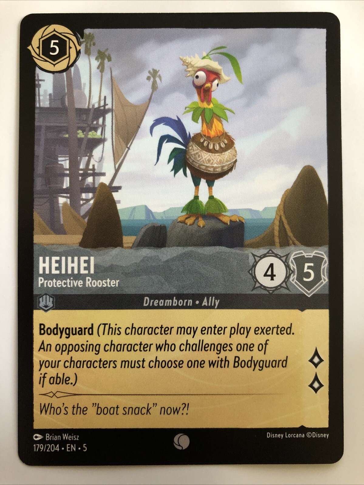 Disney Lorcana Shimmering Skies Heihei Protective Rooster 179/204 NM